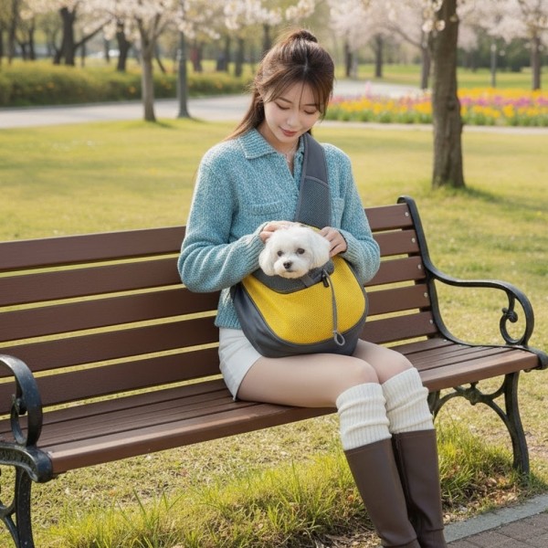 페오펫몰,예보들 대형견 슬링백 이동가방 48cm 강아지 이동장