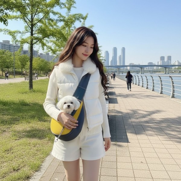 페오펫몰,예보들 대형견 슬링백 이동가방 48cm 강아지 이동장