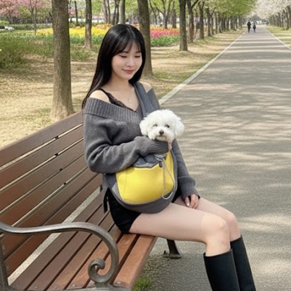 페오펫몰,예보들 대형견 슬링백 이동가방 48cm 강아지 이동장