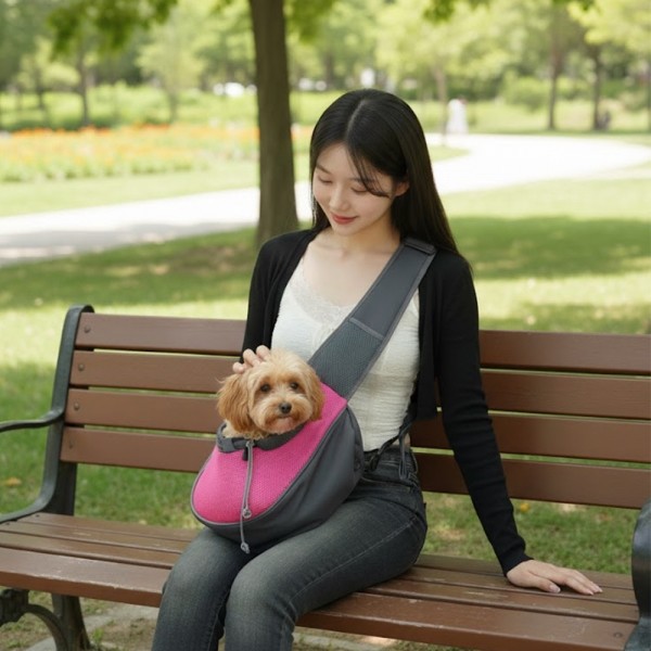 페오펫몰,예보들 대형견 슬링백 이동가방 48cm 강아지 이동장