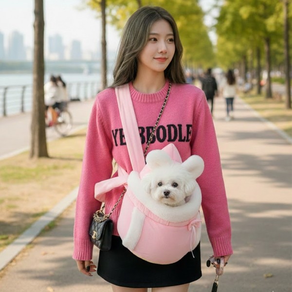페오펫몰,[예보들][꽃길특가] 예보들 강아지 앞가방 슬링백 이동가방 산책용품 야외용품 아기띠  새끼 강아지