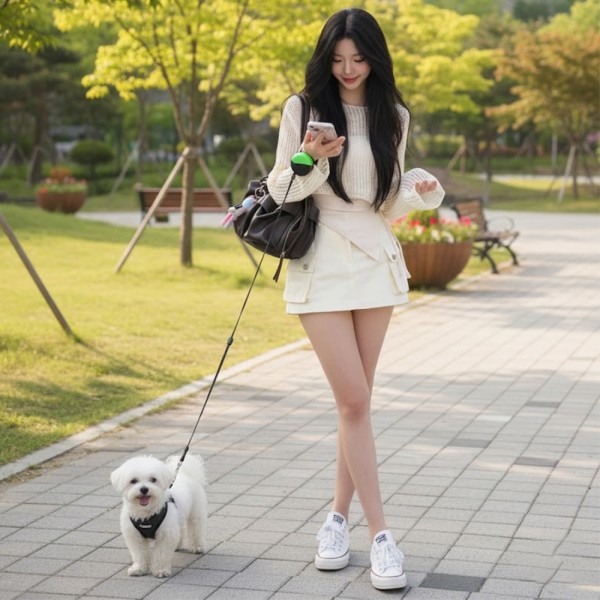 페오펫몰,[예보들][꽃길특가]자유로운 손목형 웨어러블 강아지 자동 리드줄