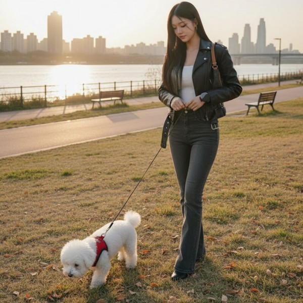 페오펫몰,[예보들][꽃길특가]자유로운 손목형 웨어러블 강아지 자동 리드줄