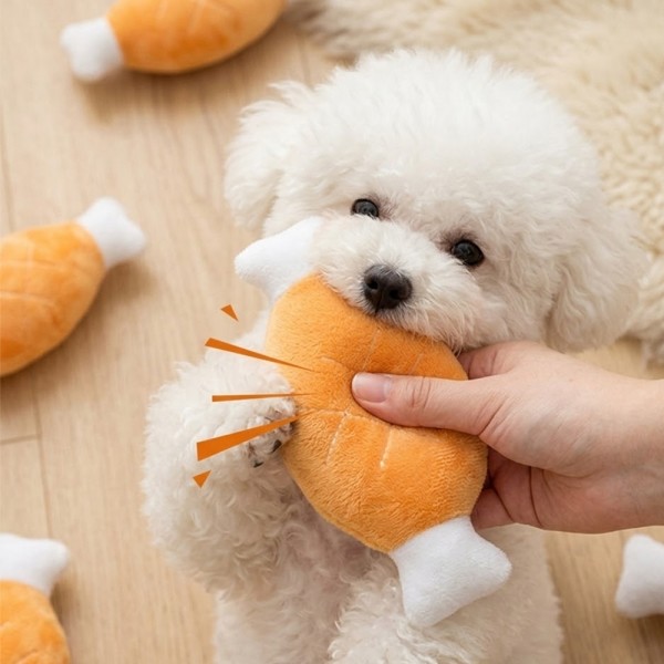 페오펫몰,우리 아이 스트레스 ZERO! 인기 장난감 4종 패키지 (사과/당근/갈비/신발)