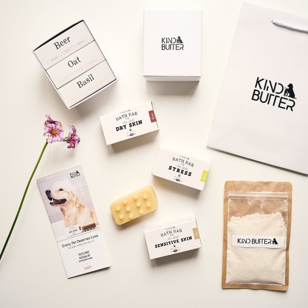 페오펫몰,[카인드버터] 프리미엄 강아지 저자극HP배쓰바 포펫 3종 세트