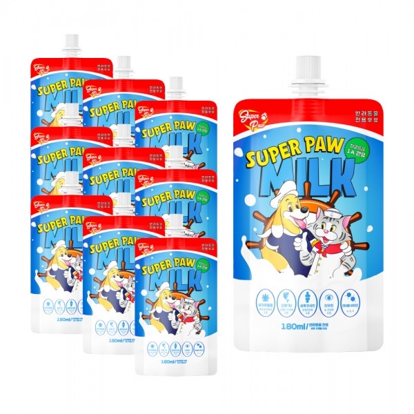 [슈퍼포우] 슈퍼포우 펫밀크 180ml 10개(1박스)