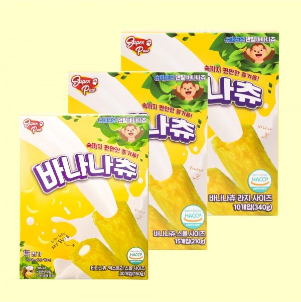 [슈퍼포우] 슈퍼포우 강아지 껌 바나나츄 XS/S/L