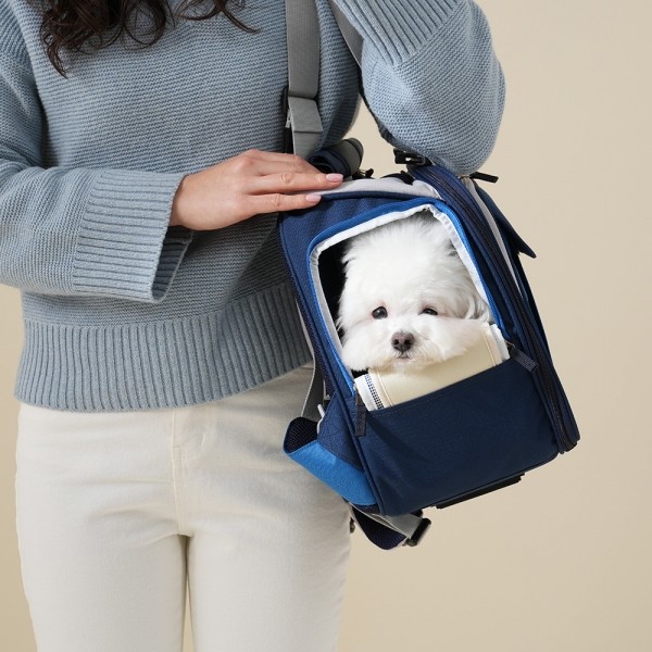 페오펫몰,[힛찌] 더모어 보스턴 백팩 강아지 고양이 이동가방 이동장 앞가방 캐리어