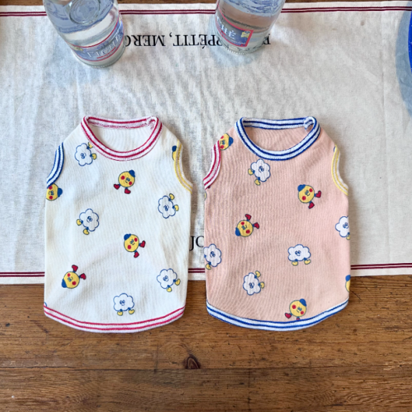 [고퀄리티]국내제작 아기자기한 실내복 구름친구티