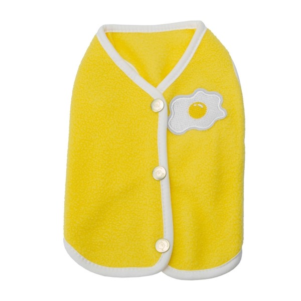 페오펫몰,[꽃길특가] 그루밍독 반려동물 에그 스마일 후리스 조끼 강아지옷 S-2XL