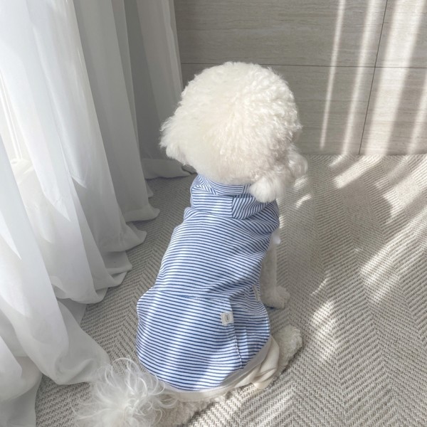페오펫몰,[행복특가] 그루밍독 반려동물 잔줄 민소매 후드 S-2XL, 4 colors