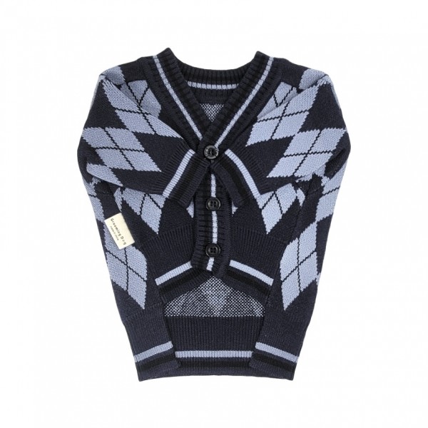 페오펫몰,[꽃길특가] 그루밍독 반려동물 아가일 니트 가디건 S-2XL, 3 colors