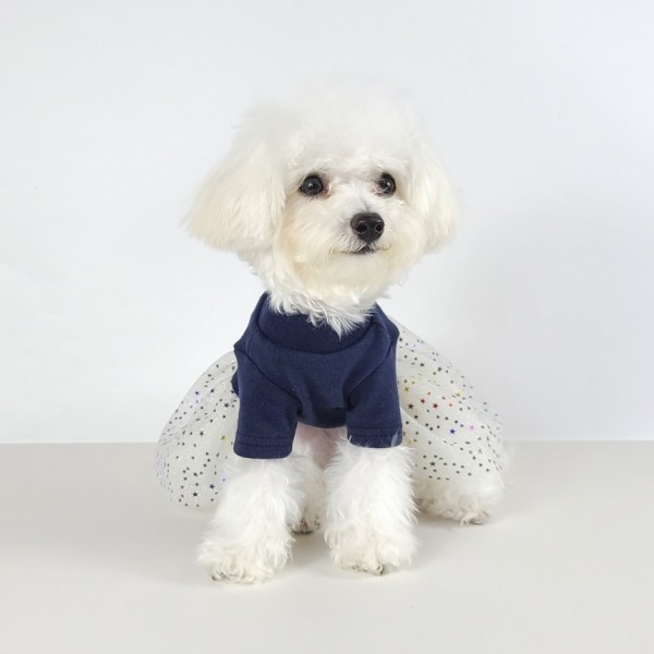 페오펫몰,[꽃길특가] 그루밍독 반려동물 러브 레터링 스타 튜튜 원피스 S-2XL, 2 colors