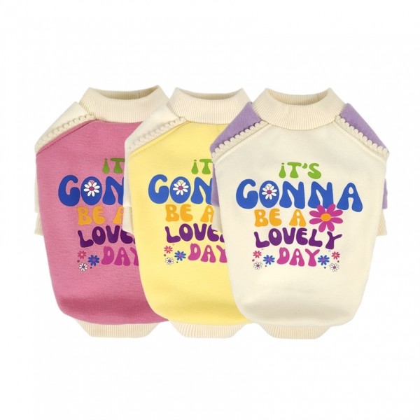 페오펫몰,[꽃길특가] 그루밍독 반려동물 커플룩 러블리 데이 기모 맨투맨 티셔츠 S-2XL, 3 colors & 견주용 원피스