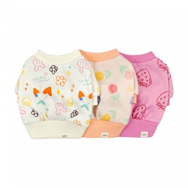 페오펫몰,[꽃길특가] 그루밍독 반려동물 봄봄 크롭 맨투맨 S-2XL, 3 colors