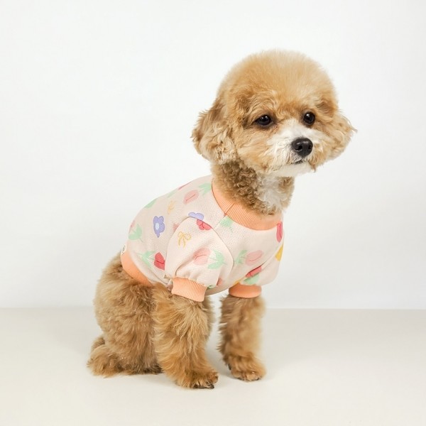 페오펫몰,[꽃길특가] 그루밍독 반려동물 봄봄 크롭 맨투맨 S-2XL, 3 colors