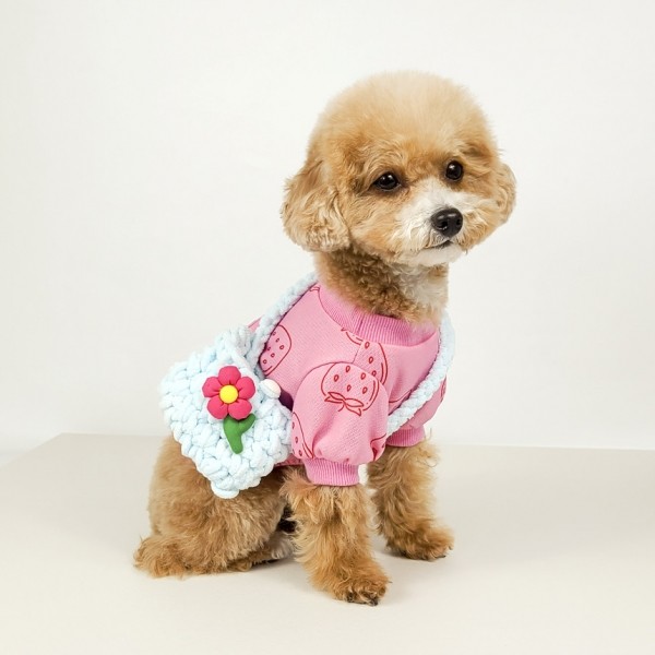 페오펫몰,[꽃길특가] 그루밍독 반려동물 봄봄 크롭 맨투맨 S-2XL, 3 colors