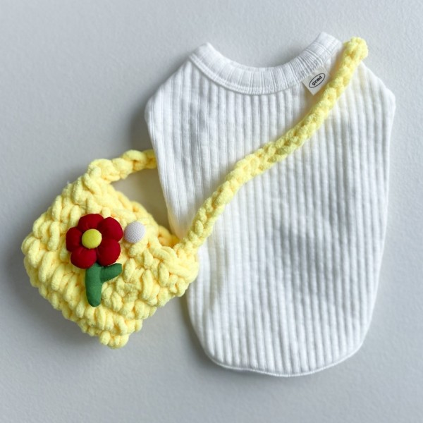 페오펫몰,그루밍독 반려동물 플라워 자이언트얀 숄더백 1 size, 4 colors