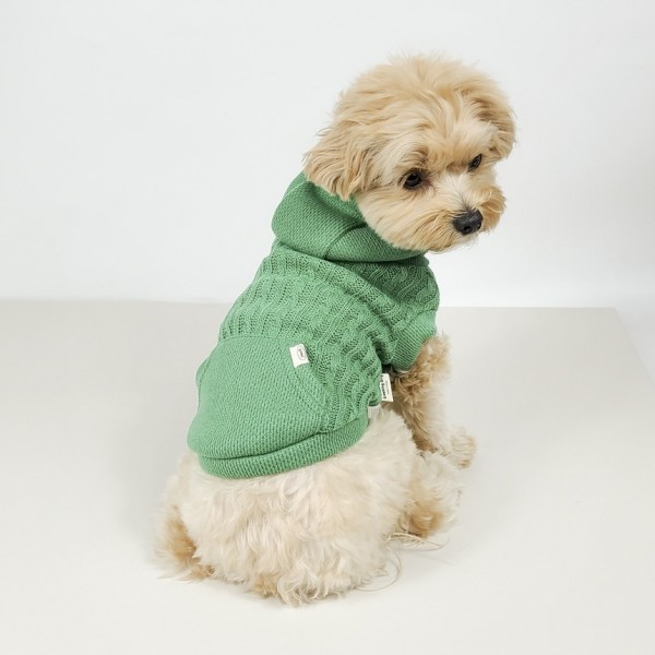 페오펫몰,그루밍독 반려동물 브리즈 니트 후드 티셔츠 S-2XL, 3 colors