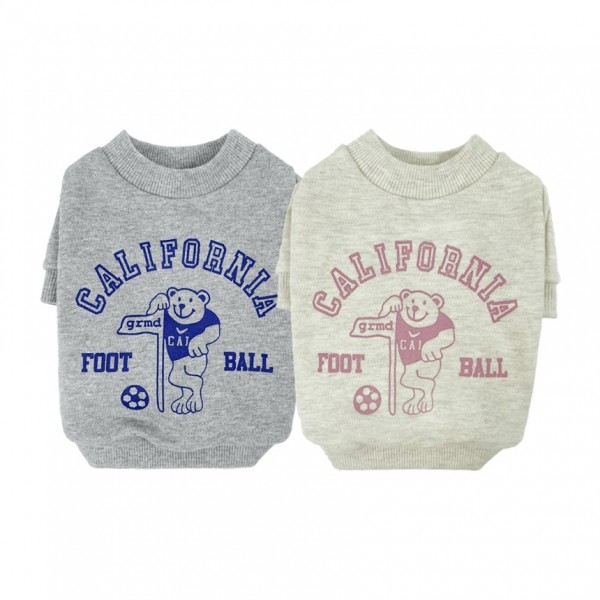 페오펫몰,그루밍독 반려동물 커플룩 캘리포니아 맨투맨 티셔츠 S-2XL, 2 colors & 견주용 맨투맨