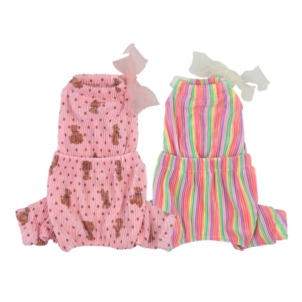 페오펫몰,그루밍독 반려동물 리본 홀터넥 올인원 S-XL, 2 colors