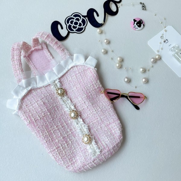 페오펫몰,그루밍독 반려동물 블링 트위드 나시 S-2XL, 2 colors