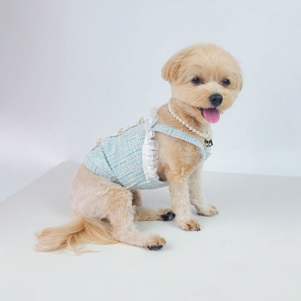 페오펫몰,그루밍독 반려동물 블링 트위드 나시 S-2XL, 2 colors