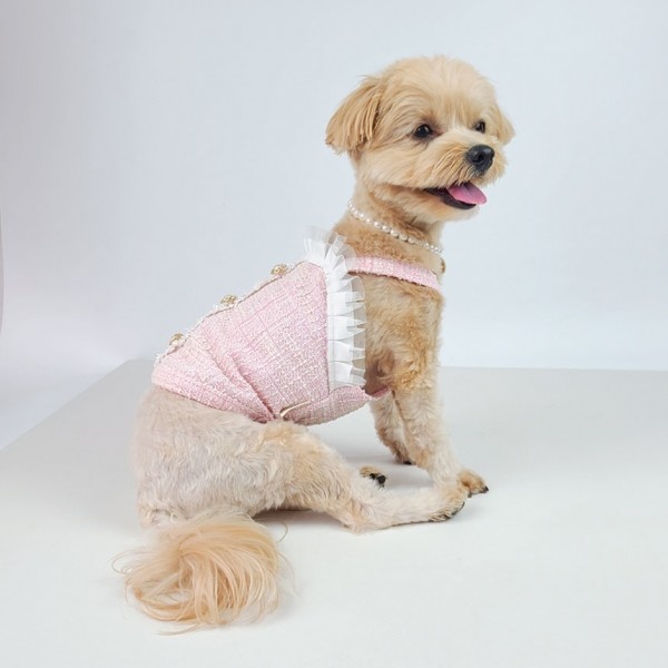 페오펫몰,그루밍독 반려동물 블링 트위드 나시 S-2XL, 2 colors