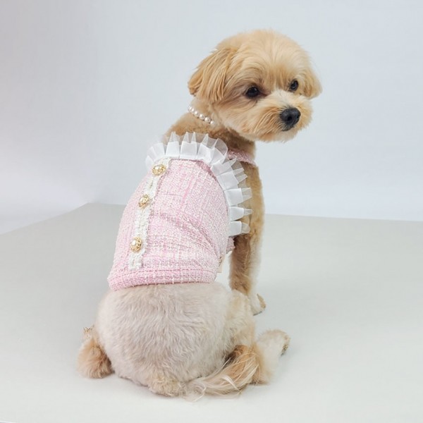 페오펫몰,그루밍독 반려동물 블링 트위드 나시 S-2XL, 2 colors