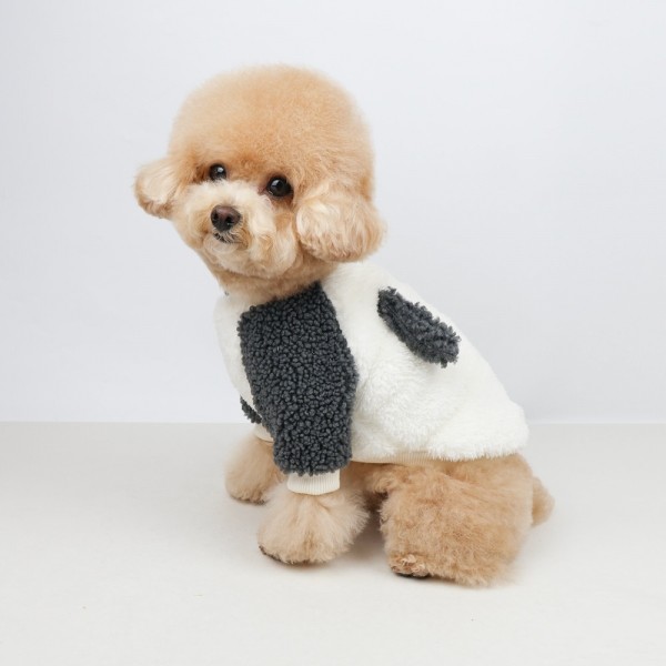 페오펫몰,그루밍독 반려동물 강아지 뽀글 달랑귀 맨투맨 S-2XL, 2colors