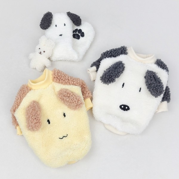 페오펫몰,그루밍독 반려동물 강아지 뽀글 달랑귀 맨투맨 S-2XL, 2colors