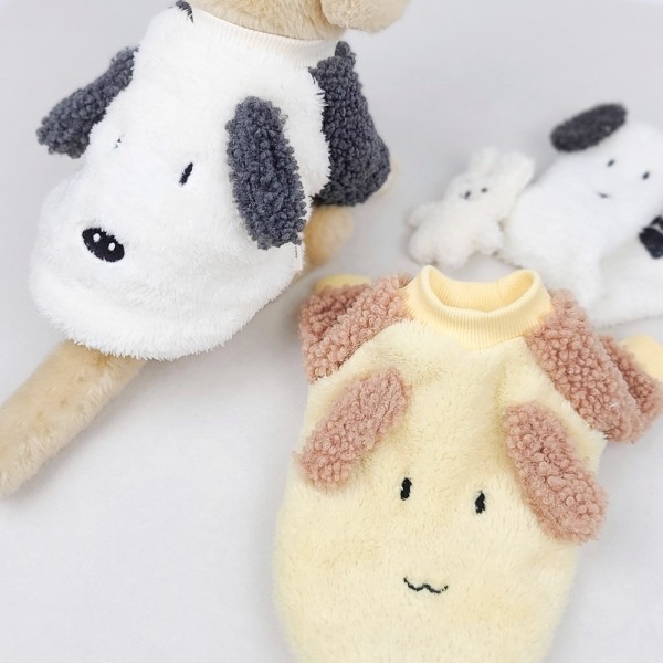 페오펫몰,그루밍독 반려동물 강아지 뽀글 달랑귀 맨투맨 S-2XL, 2colors