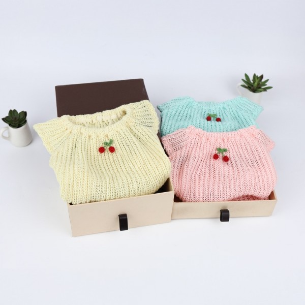 페오펫몰,그루밍독 반려동물 강아지옷 체리방울 마카롱 니트조끼 S-2XL, 3colors