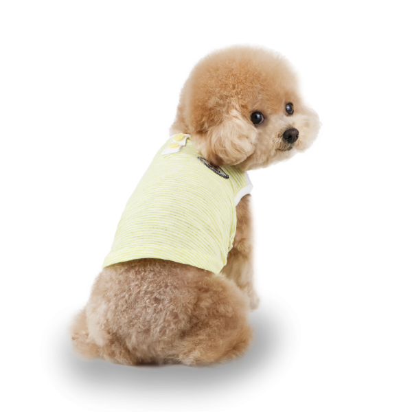 페오펫몰,그루밍독 반려동물 단가라 캔디 민소매 나시 티셔츠 S-2XL, 3colors