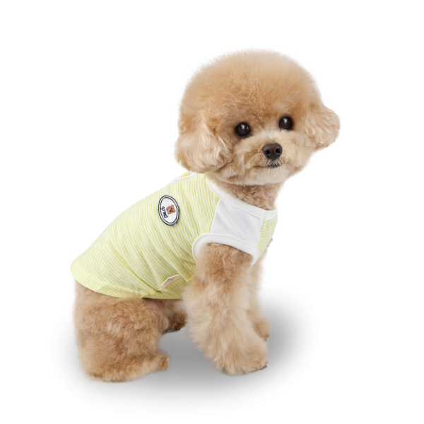 페오펫몰,그루밍독 반려동물 단가라 캔디 민소매 나시 티셔츠 S-2XL, 3colors