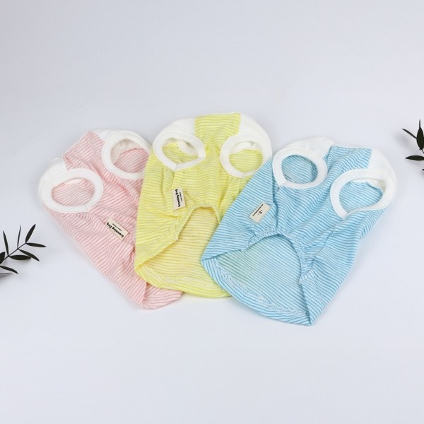 페오펫몰,그루밍독 반려동물 단가라 캔디 민소매 나시 티셔츠 S-2XL, 3colors