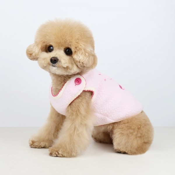 페오펫몰,그루밍독 반려동물 멍멍이 자수 조끼 S-2XL, 2 colors