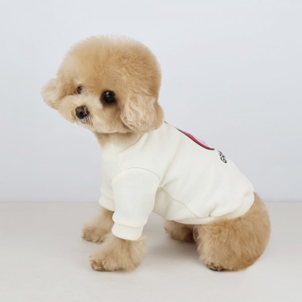 페오펫몰,그루밍독 반려동물 귀요미 프린팅 디저트 맨투맨 티셔츠 S-2XL, 2colors