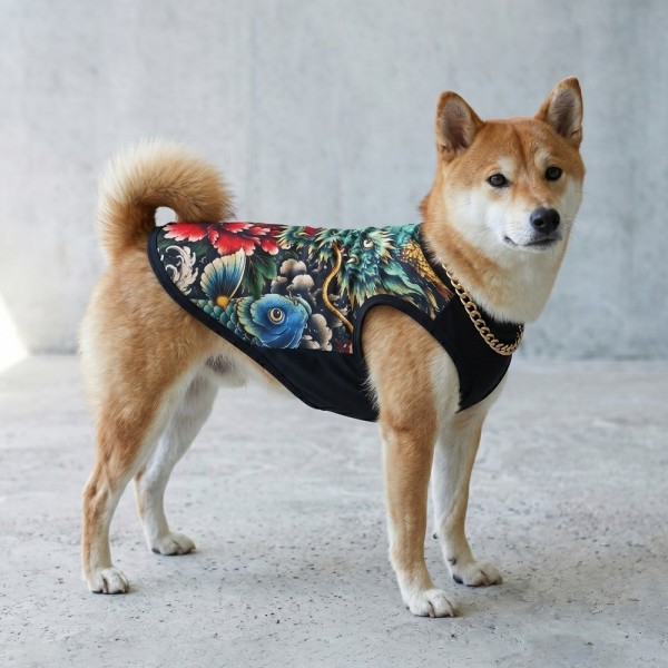 페오펫몰,댕냥이 힙합 쿨 나시 이레즈미 패션문신 민소매 티셔츠 S-2XL, 2colors