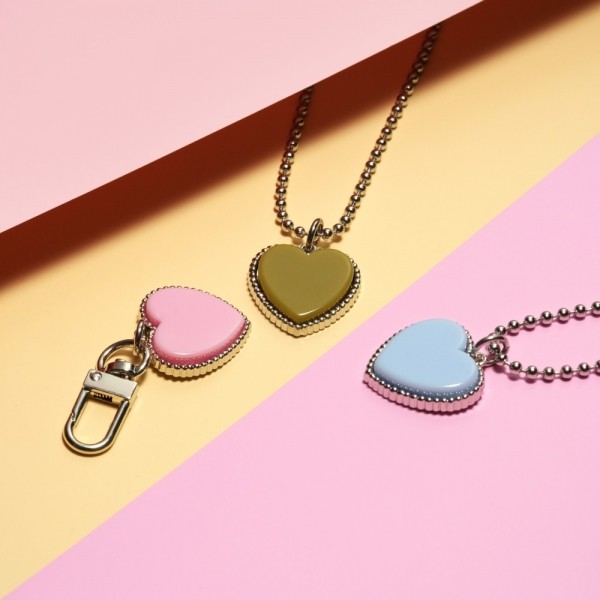 페오펫몰,하트펜던트 강아지 인식표 목걸이 이름표