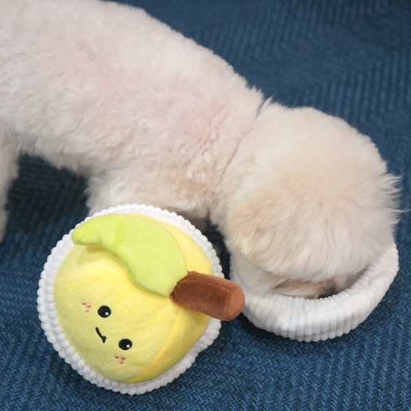 페오펫몰,[댕린이특가]펫베오 삑삑이 애벌레가 파먹은 꿀배 강아지 노즈워크 장난감