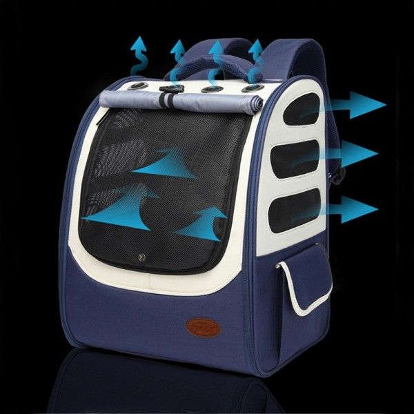 페오펫몰,스페이스캣 3면 통풍 백팩형 반려동물 이동가방 2컬러