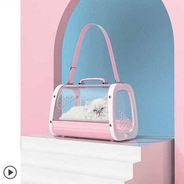 페오펫몰,엠펫츠  반려동물 이동장 360도 투명창 애견켄넬 케이지 케리어 3컬러