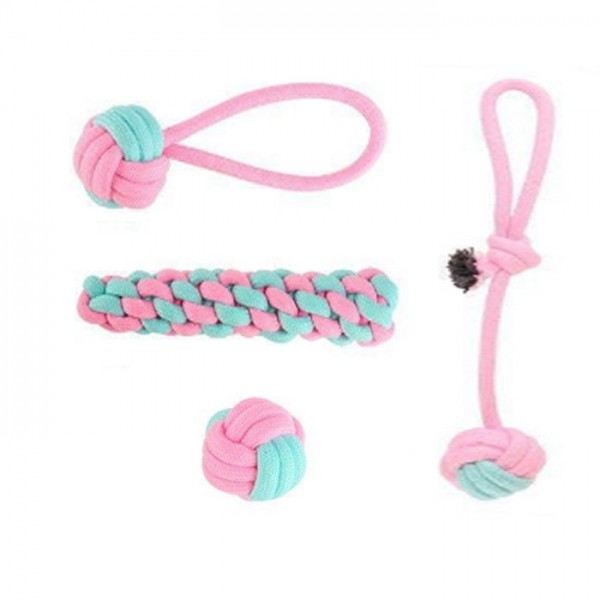 페오펫몰,강아지 로프 장난감 실타래 터그놀이 세트
