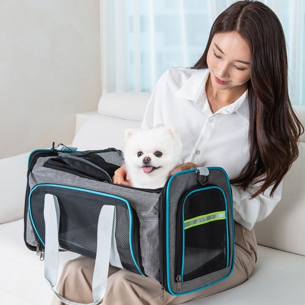 페오펫몰,레토 강아지 이동가방 고양이가방 이동장 메쉬 슬링백 LDD-M02