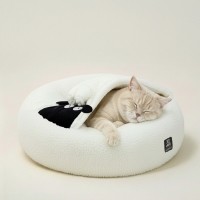 레토 고양이 하우스 숨숨집 강아지하우스 방석 도넛 양 쿠션 LDC-SH06