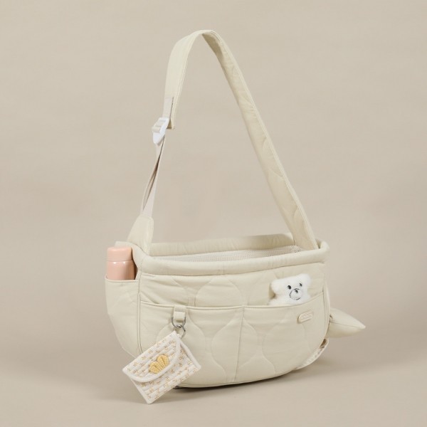페오펫몰,[리토가토] 올데이 슬링백 이동가방 (크림)