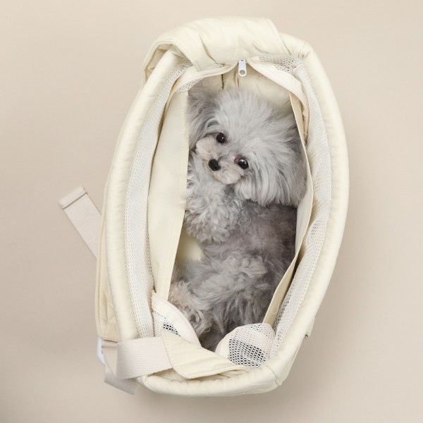 페오펫몰,[리토가토] 올데이 슬링백 이동가방 (크림)