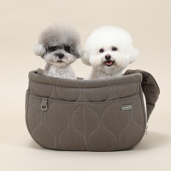 페오펫몰,[리토가토] 올데이 슬링백 이동가방 (카키)