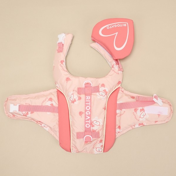 페오펫몰,[리토가토] 스윙하트 강아지 구명조끼 - 핑크